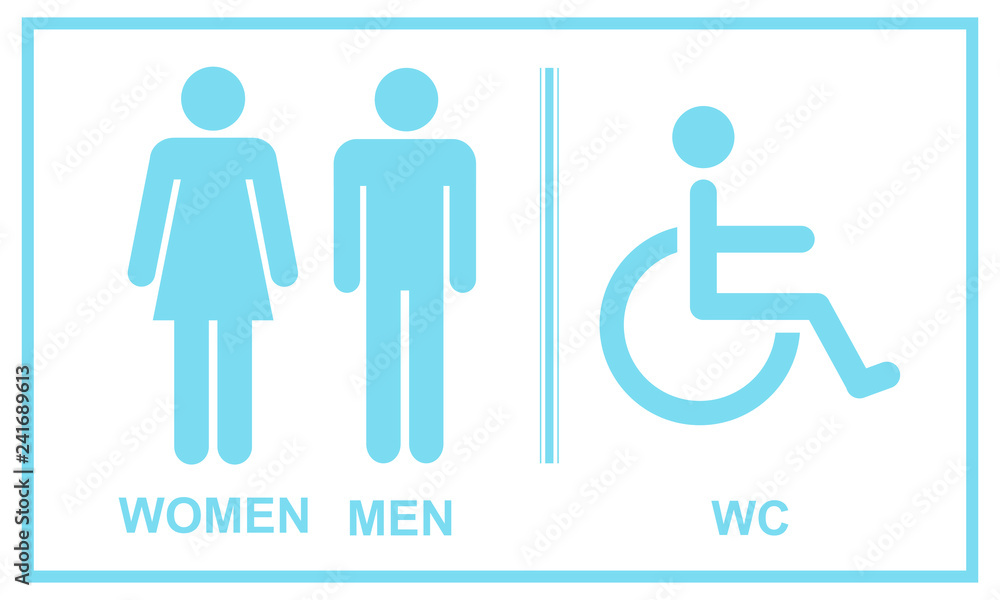 Symbol icona wektorowa toalet - obrazy, fototapety, plakaty 