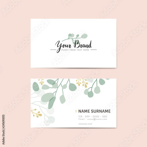 Floral name card