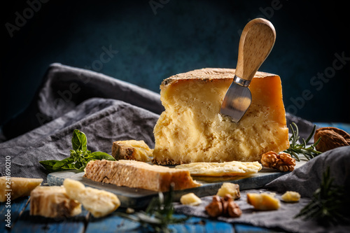Parmesan cheese composition photo