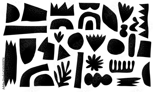 Scandinavian vector Collection cut out shape with texture