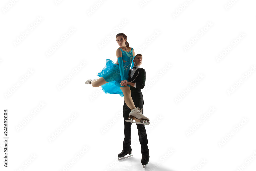 Figure skating isolated on white Figure skating isolated on white