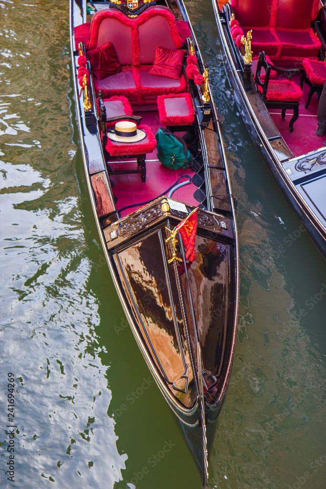 Gondola in Venice canal, Italy