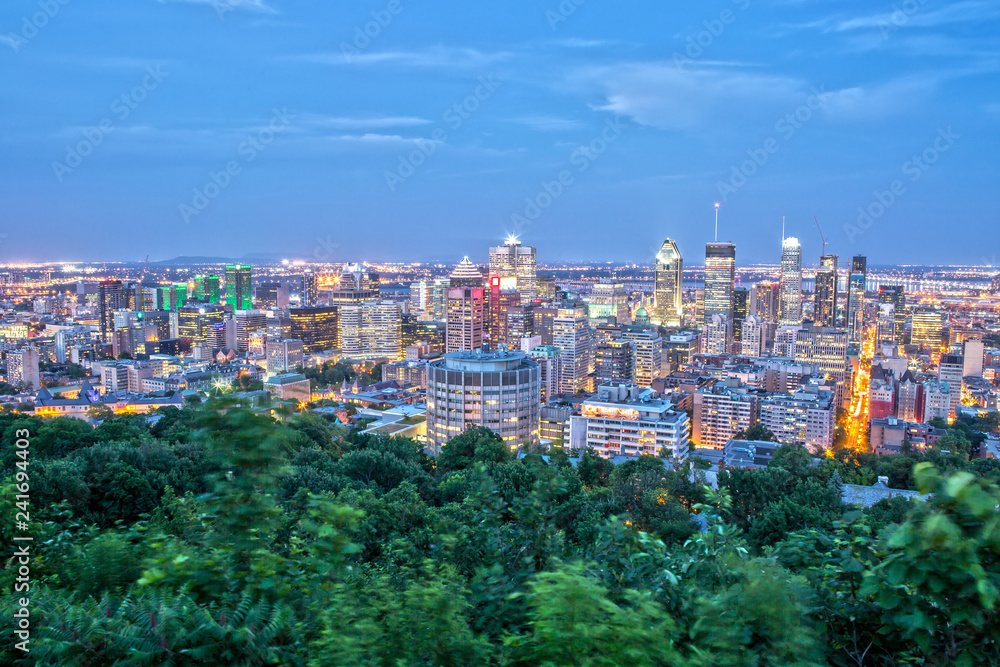 Downtown Montreal from Mont Royal at Night