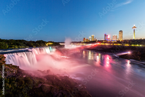 Niagara Falls from Prospect Point at Night