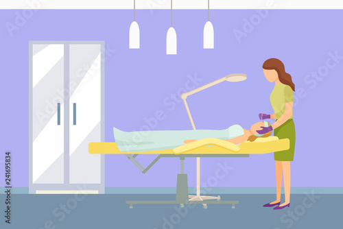 Cosmetician and Facial Cosmetic Procedures Vector