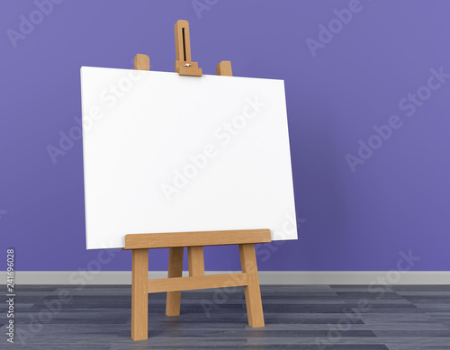 easel canvas blank white 3D