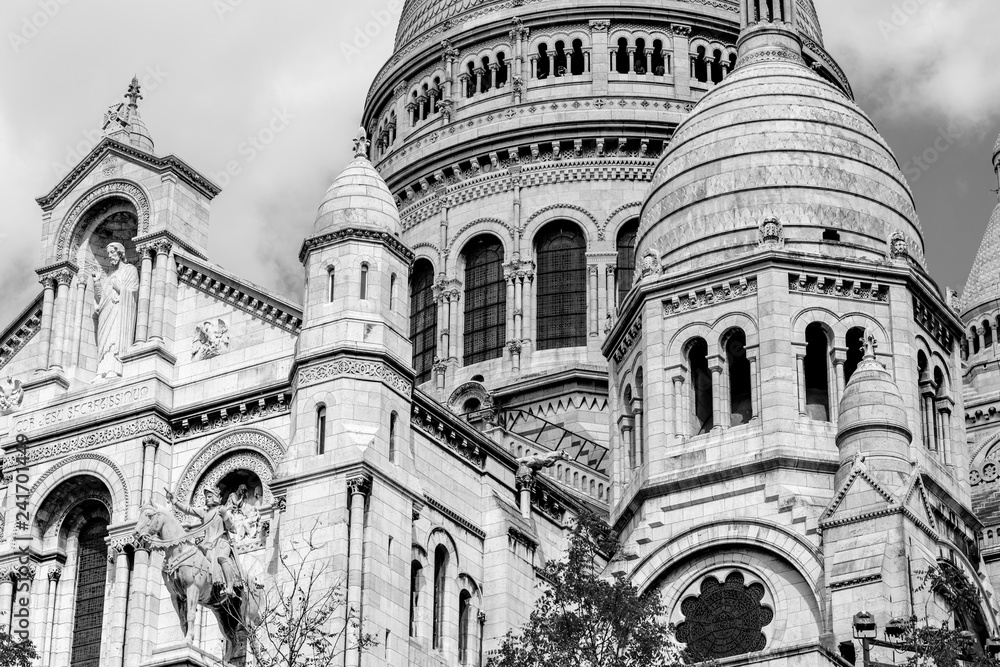 Close up View of the Dome of Sacre Coeur in Paris