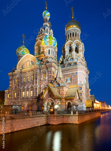 Orthodox Church of the Savior on Spilled Blood in St. Petersburg..