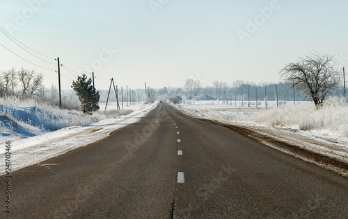 Country road in a winter.