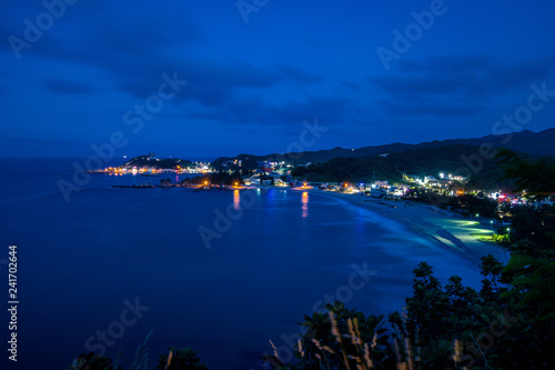 Night view of Janghohang Port in Samcheok