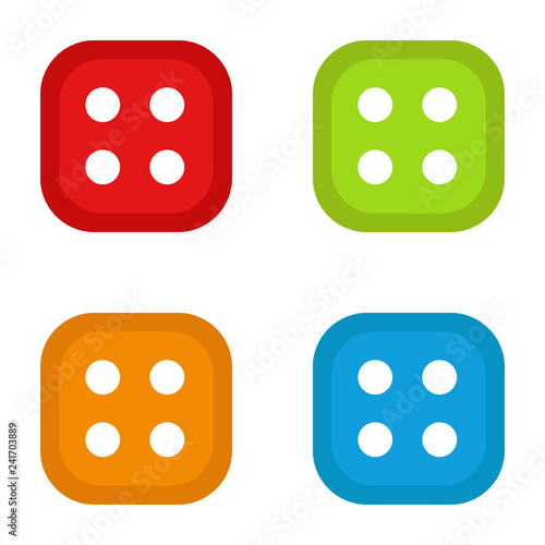 Set of four buttons. Vector illustration. EPS 10.