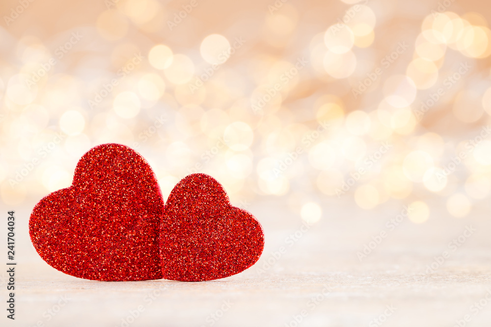 Red heart bokeh background, valentine day greeting card. Red heart bokeh background, valentine day greeting card.