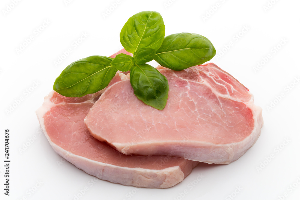 Fresh raw beef steak isolated on white background, top view. Fresh raw beef steak isolated on white background, top view.