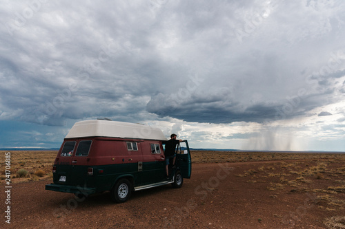 Rain in the desert