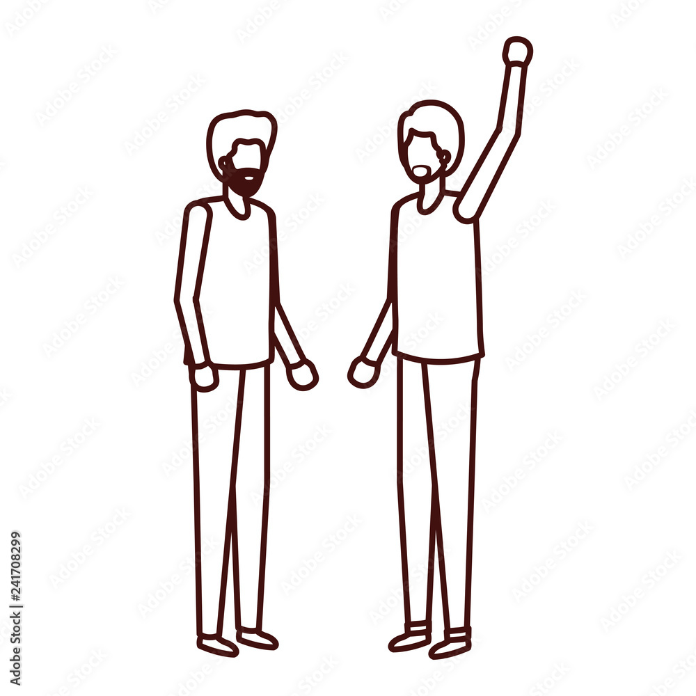 young men standing avatar character young men standing avatar character