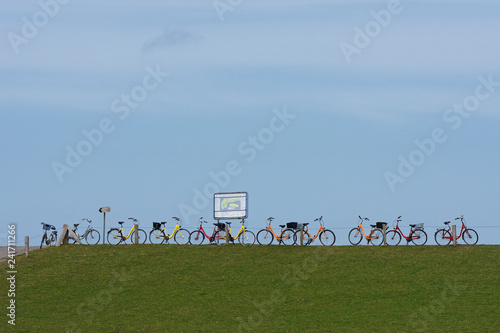 Fahrräder auf Langeoog