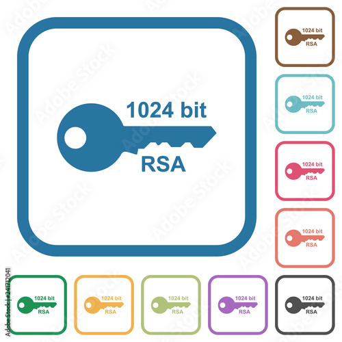 1024 bit rsa encryption simple icons