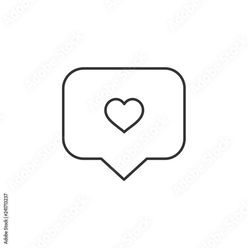 Vector illustration of like line icon.