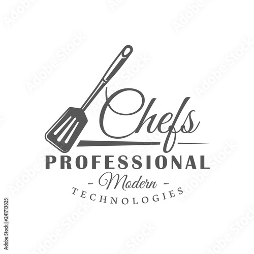 Cooking label isolated on white background