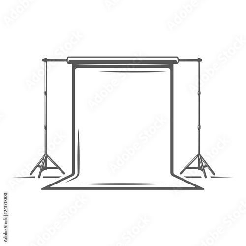 Photo studio element isolated on white background