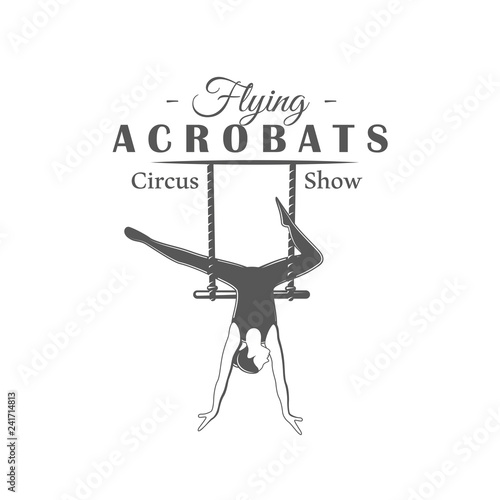 Circus label isolated on white background