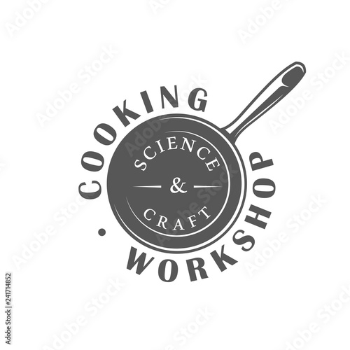 Cooking label isolated on white background