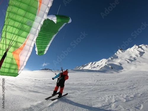 Speed riding In the French Alps