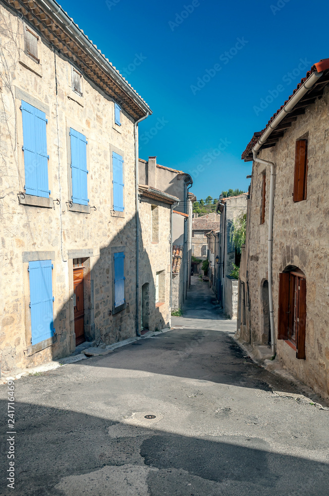 Lagrasse village in southern France on a sunny day