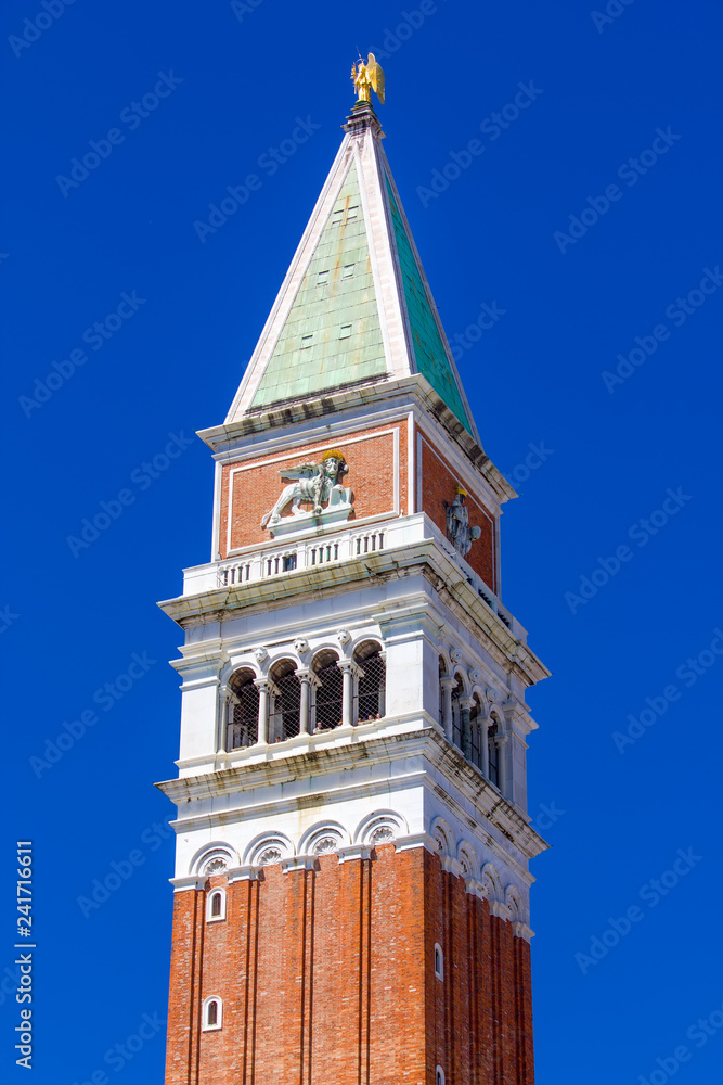 Campanile bel tower on Saint Marco square in Venice, Italy