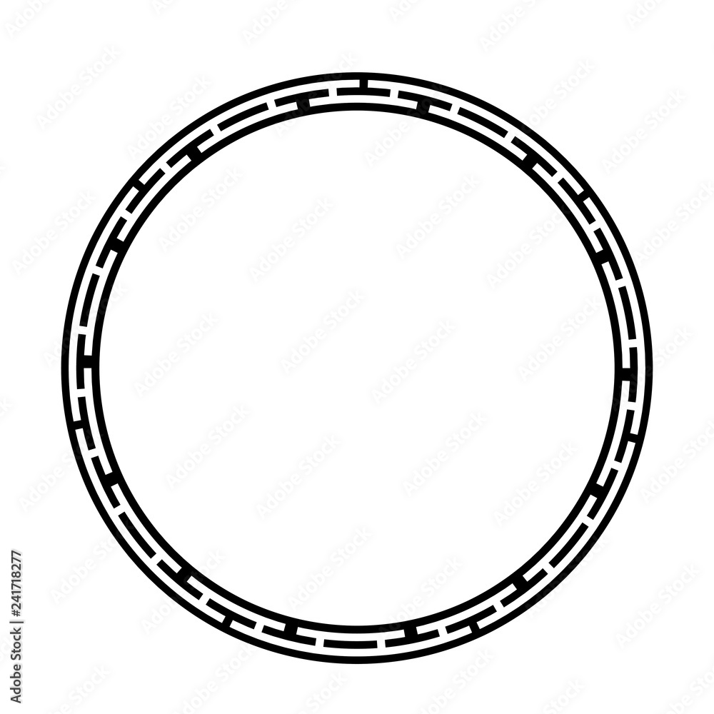 Greek key round frame. Typical egyptian, assyrian and greek motives circle border. Arabic geometric texture. Islamic Art. Abstract geometric. Vector and illustration. Greek key round frame. Typical egyptian, assyrian and greek motives circle border. Arabic geometric texture. Islamic Art. Abstract geometric. Vector and illustration.