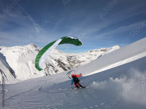 Speed riding In the French Alps