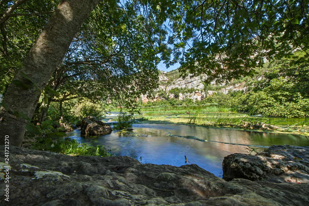 Roski slap.Krka river in Krka National Park. Croatia. Dalmatia Roski slap.Krka river in Krka National Park. Croatia. Dalmatia