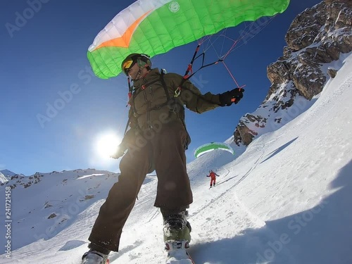Speer Riding in  the French Alps