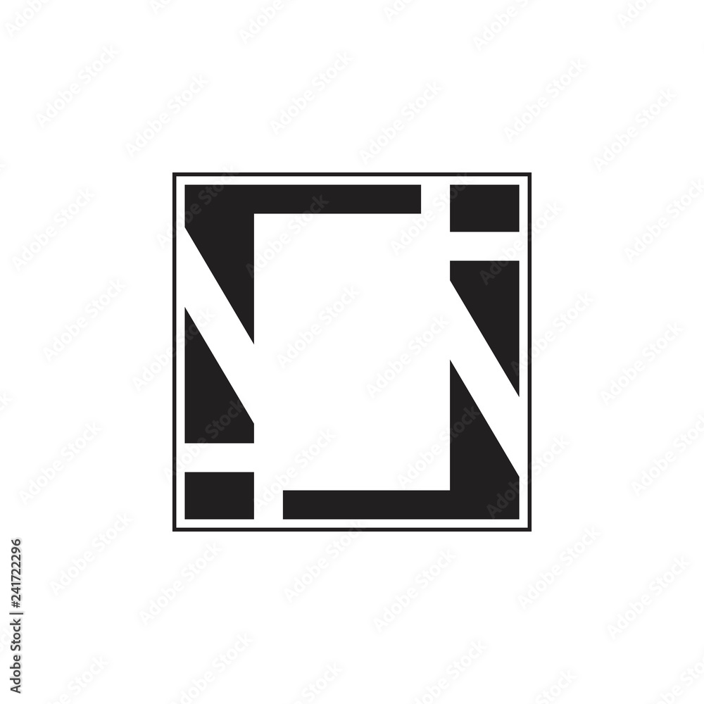 letters il square geometric frame logo vector letters il square geometric frame logo vector