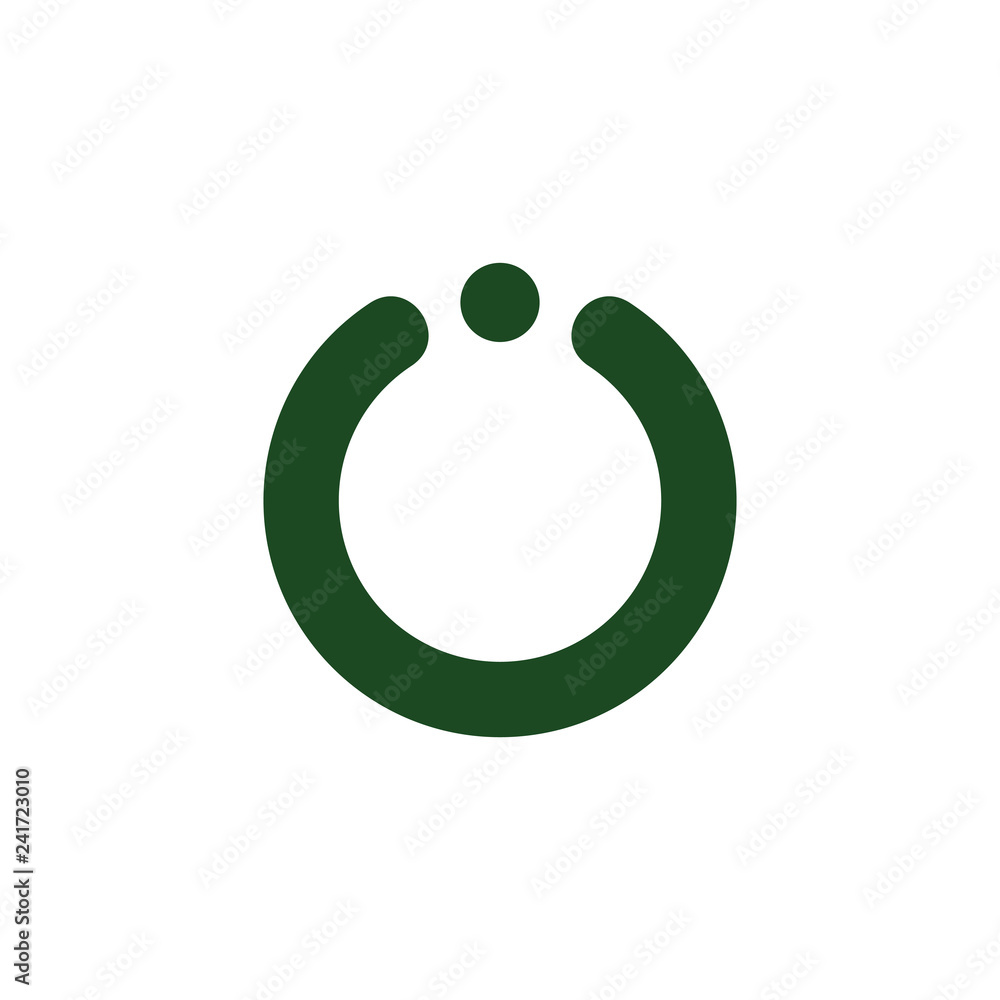 circle dot letter u logo vector circle dot letter u logo vector