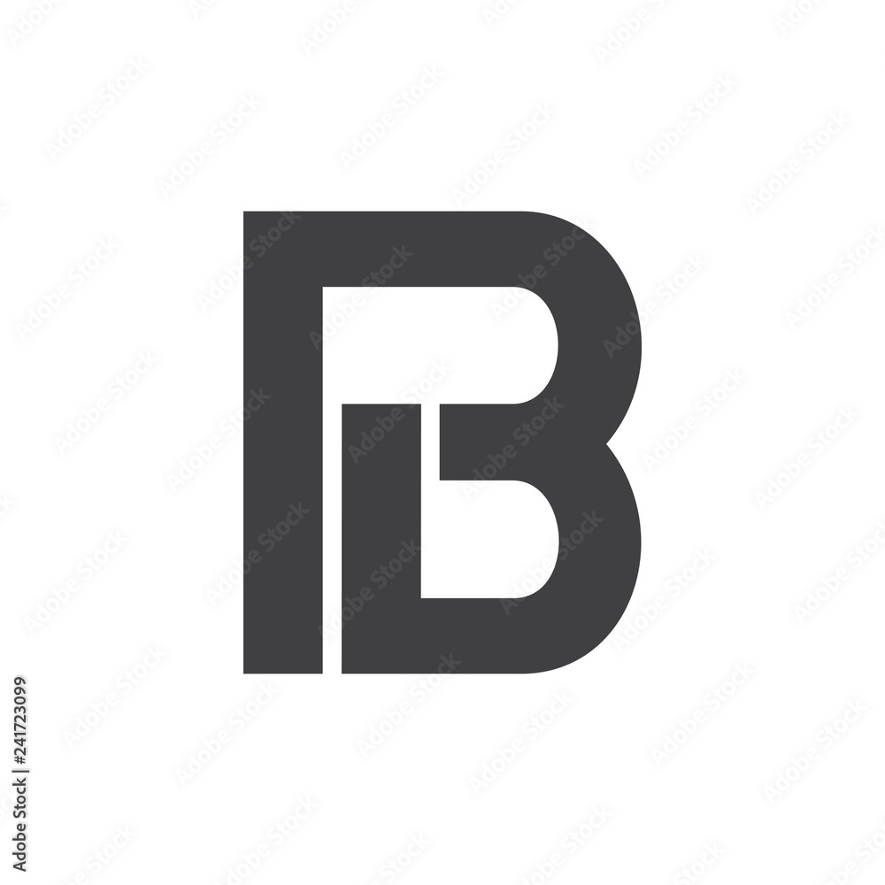 letters pb simple geometric line logo vector letters pb simple geometric line logo vector