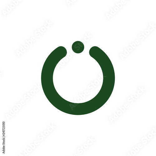 circle dot letter u logo vector