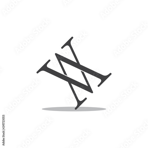 letters av linked logo vector