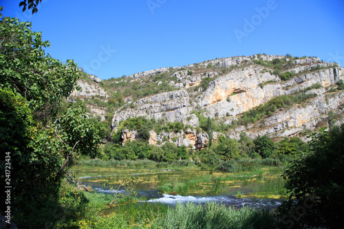 Roski slap.Krka river in Krka National Park. Croatia. Dalmatia