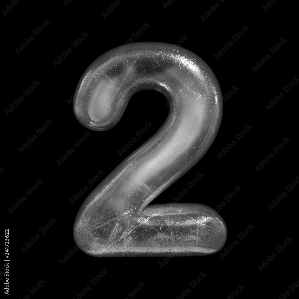 Ice number 2 - 3d Winter digit - Suitable for Nature, Winter or Christmas related subjects Ice number 2 - 3d Winter digit - Suitable for Nature, Winter or Christmas related subjects