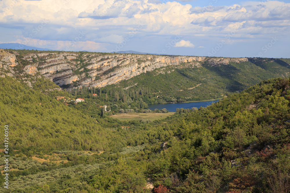 Road by the Cikola river canyon in Croatia. Road by the Cikola river canyon in Croatia.
