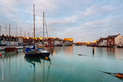 Weymouth Harbour in the middle of Winter