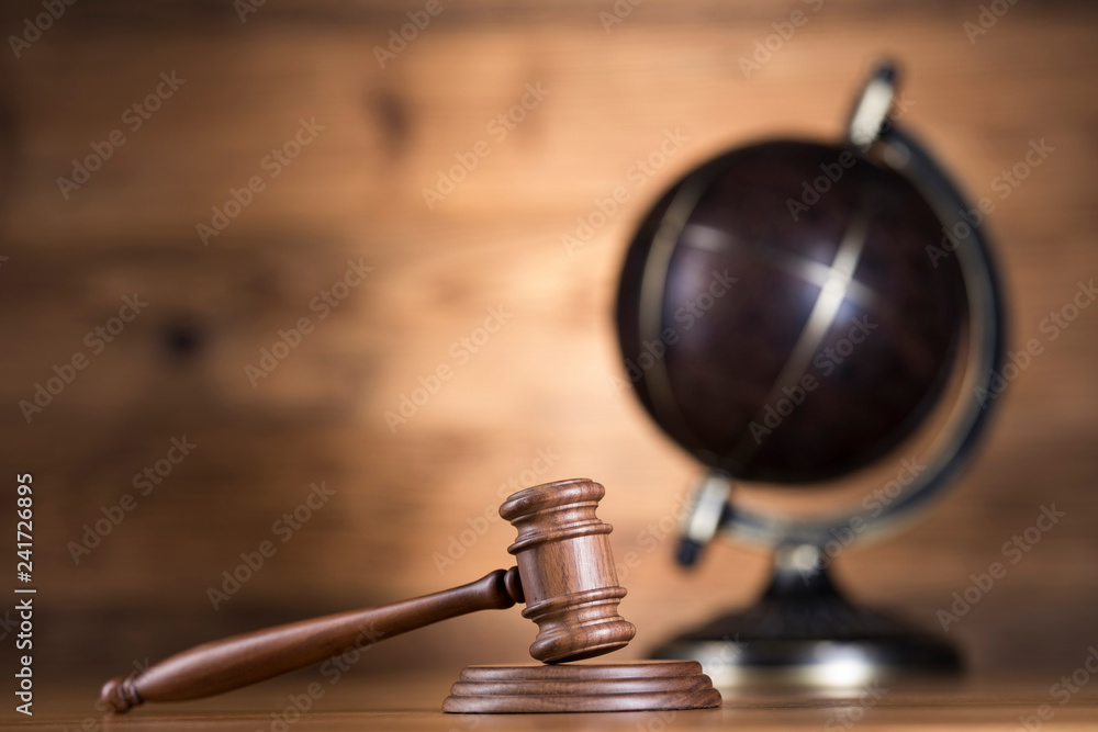 Globe, Law and justice concept Globe, Law and justice concept