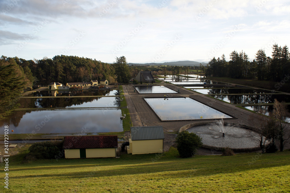 Water treatment facilities of the Vartry Reservoir in winter.Ireland. Water treatment facilities of the Vartry Reservoir in winter.Ireland.