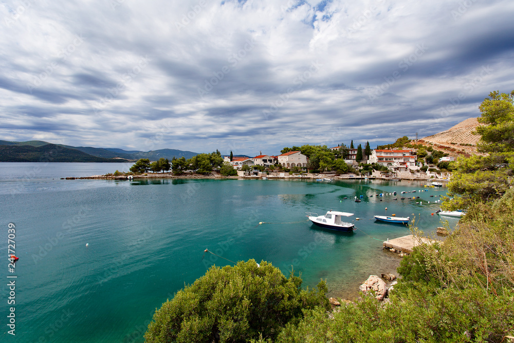 Adriatic sea, Radalj, Croatia - small village nearby Dubrovnik, South Dalmatia