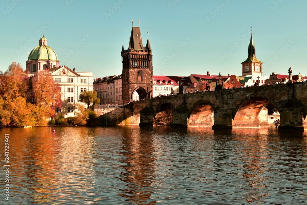 Prague famous bridge