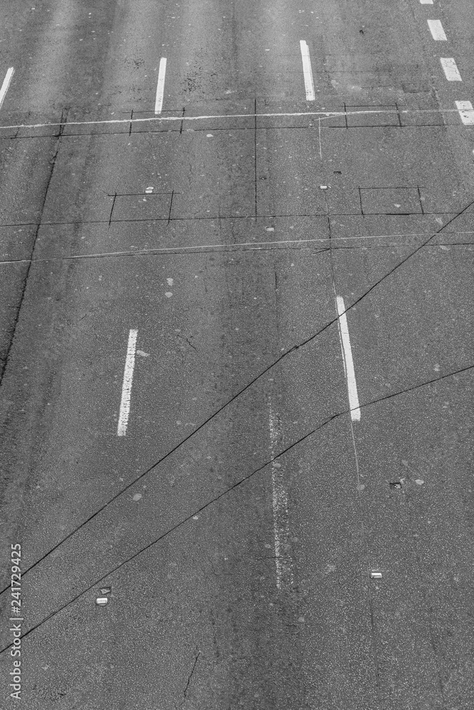 Fototapeta premium black and white grunge asphalt background.