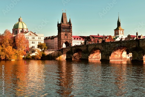 Prague famous bridge © Dorus