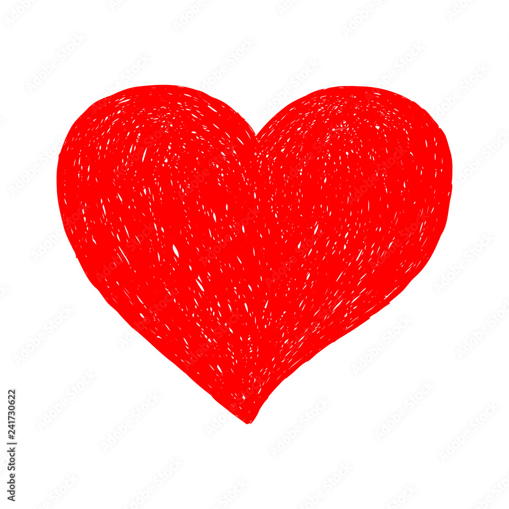 Red Heart Drawing Is Created With A Ballpoint Pen From The Hand The Red Heart Drawing Is Created With A Ballpoint Pen From The Hand The