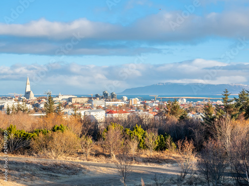 Cityscape viewpoint of Reykjavik from Perlan, Iceland